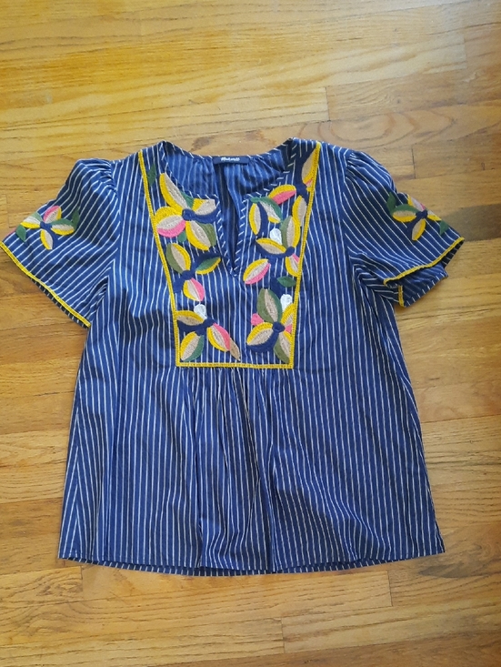 Madewell Tops - Madewell Fable Embrodiered Top Small